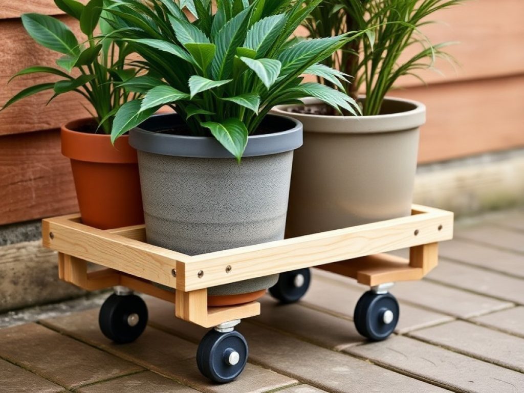 Comment construire un porte-plante sur roulettes ?