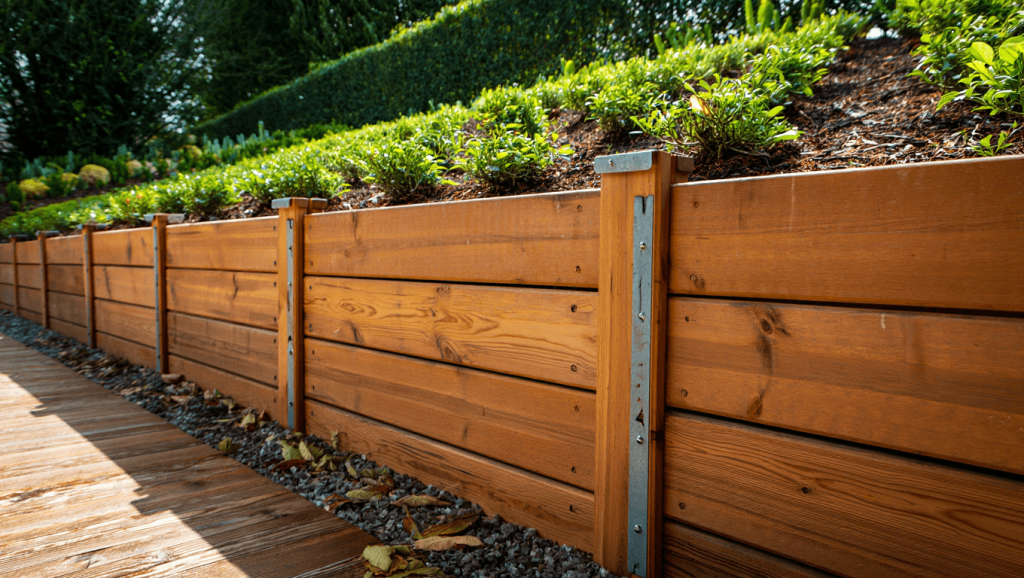 bois pour mur de soutènement