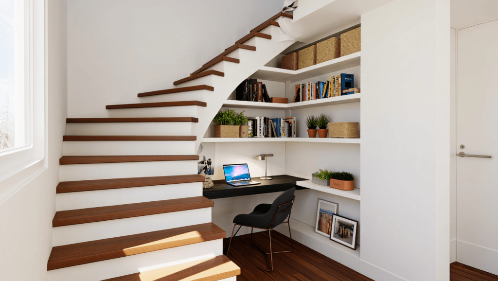 5 idées pour utiliser un espace sous un escalier